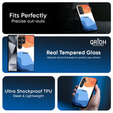 Wavy Color Pattern Glass Case for Samsung Galaxy S25 FE 5G