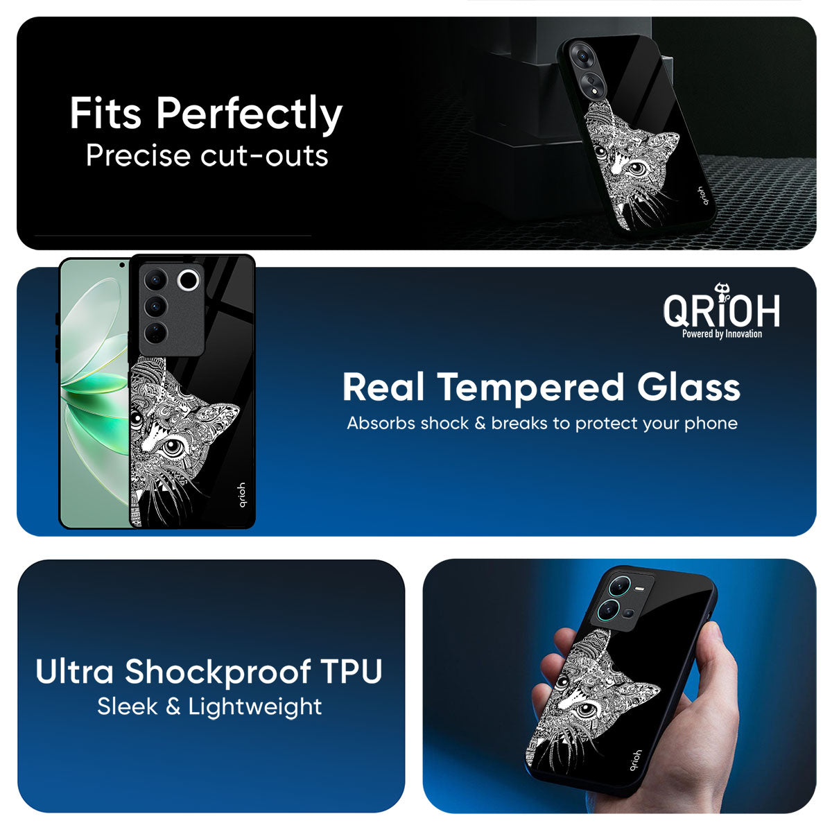 Kitten Mandala Glass Case for IQOO 15 5G