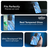 Vibrant Blue Marble Glass Case for Vivo V40e 5G