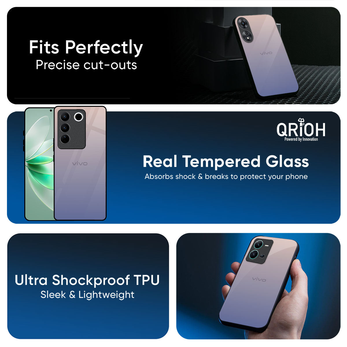Rose Hue Glass Case for Vivo V70 FE 5G