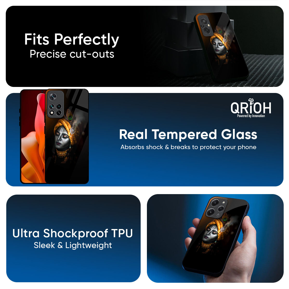 Ombre Krishna Glass Case for Xiaomi 17 Ultra 5G