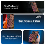 Floral Mandala Glass Case for Redmi 15 5G