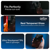 Wooden Mat Glass Case for Redmi 15 5G