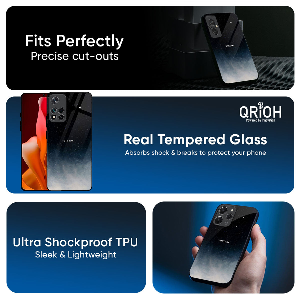 Aesthetic Sky Glass Case for Mi 15 5G