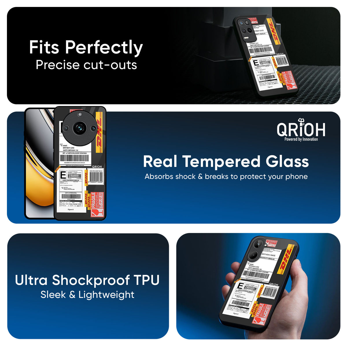 Cool Barcode Label Glass Case For Realme 13 Pro Plus 5G