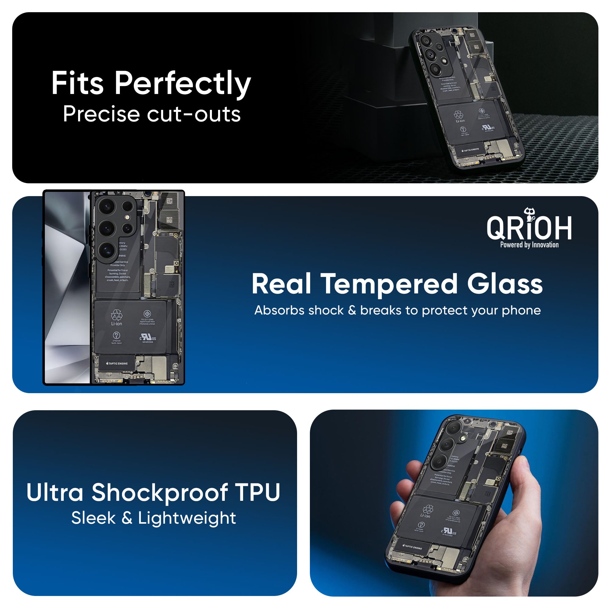 Skeleton Inside Glass Case for Samsung Galaxy A56 5G