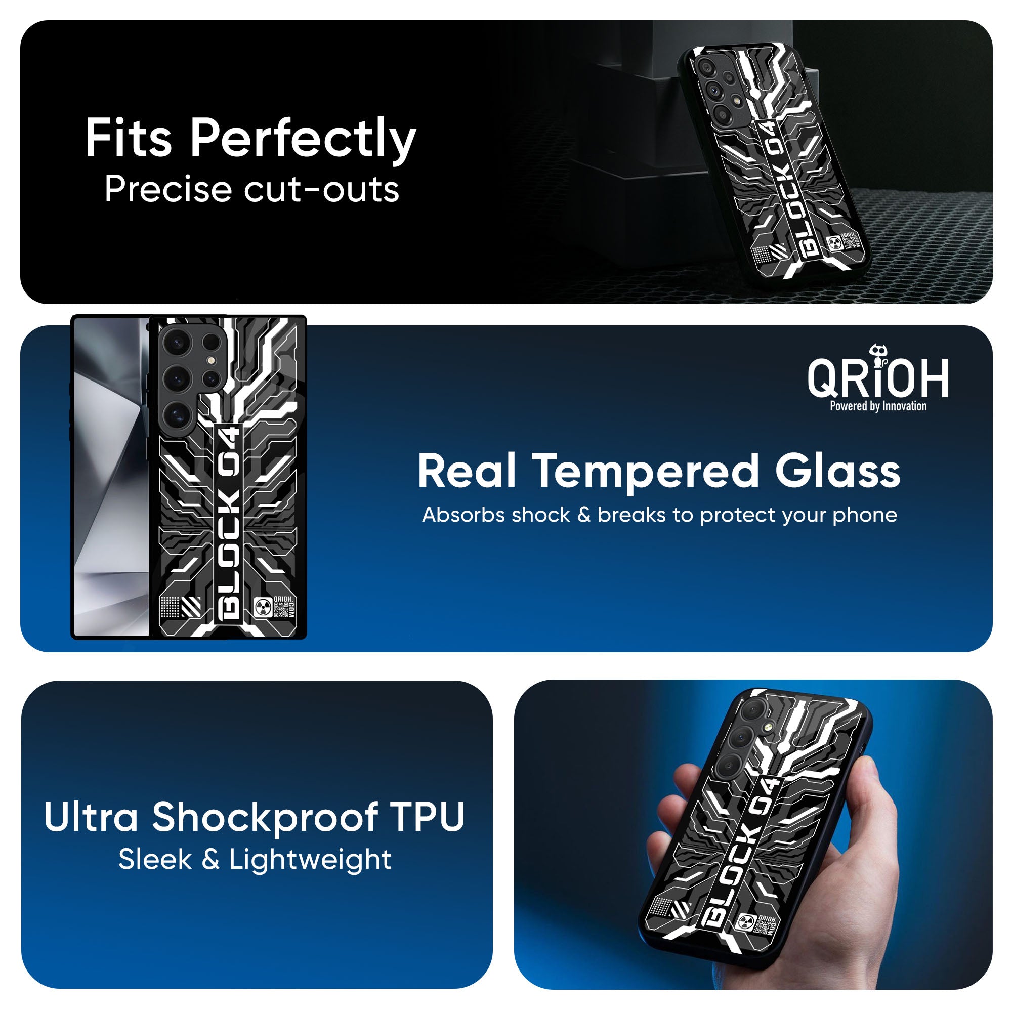 Monochrome Magic Glass Case for Samsung Galaxy F41