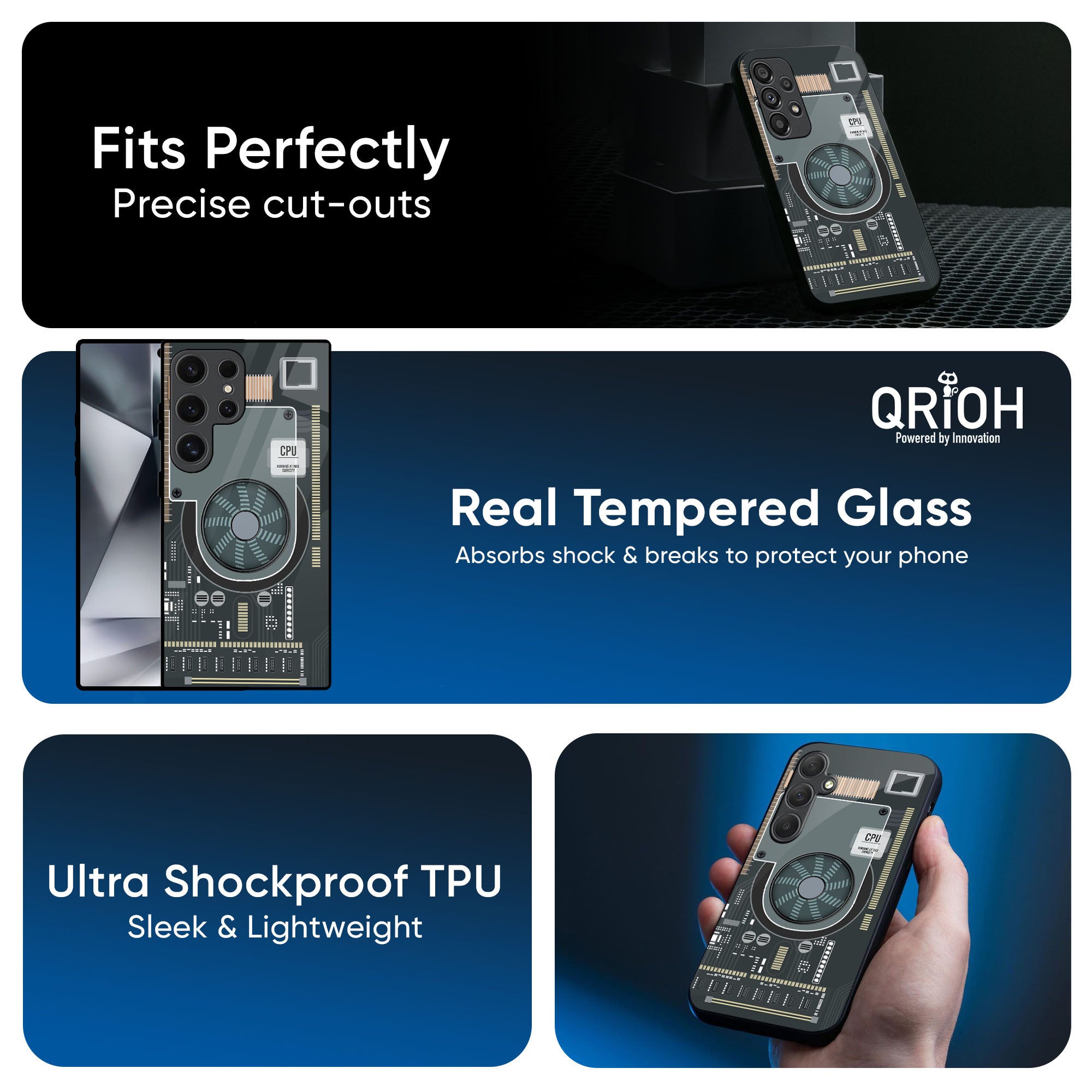 Motherboard Circuit Glass Case for Samsung Galaxy F41