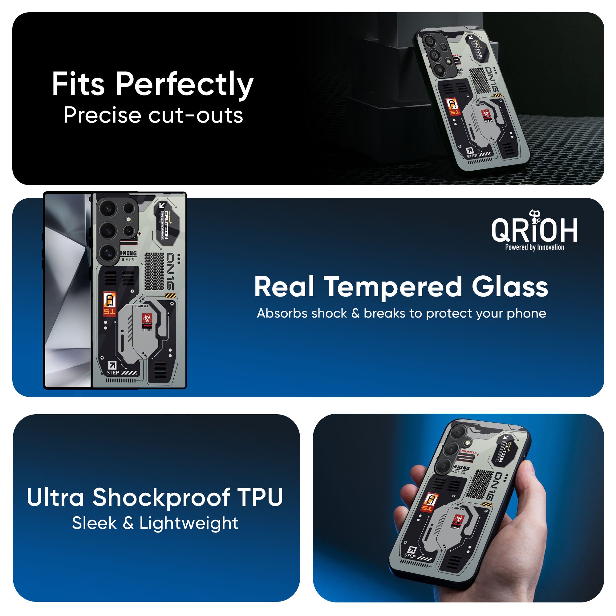 Techno Vibes Glass Case for Samsung Galaxy F41