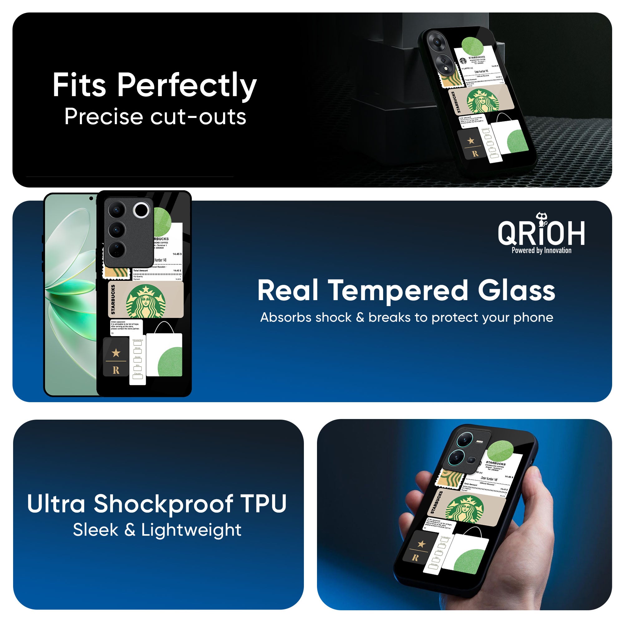 Coffee Latte Glass Case for IQOO Z9s Pro 5G