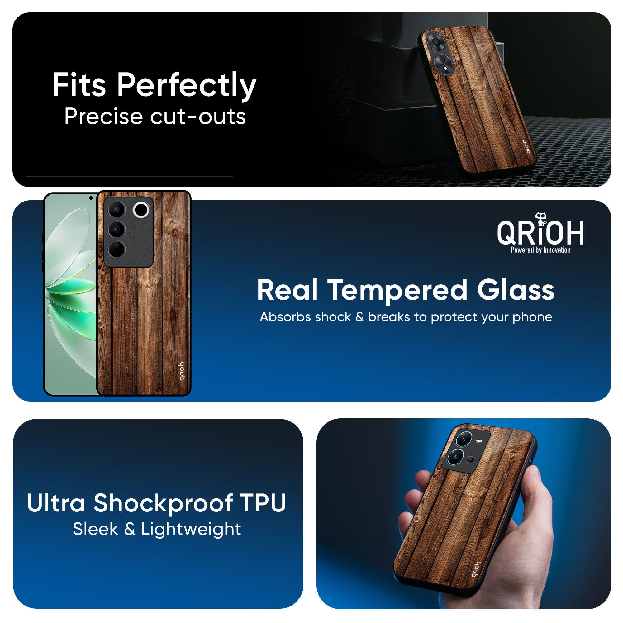 Timber Printed Glass Case for IQOO 13 5G