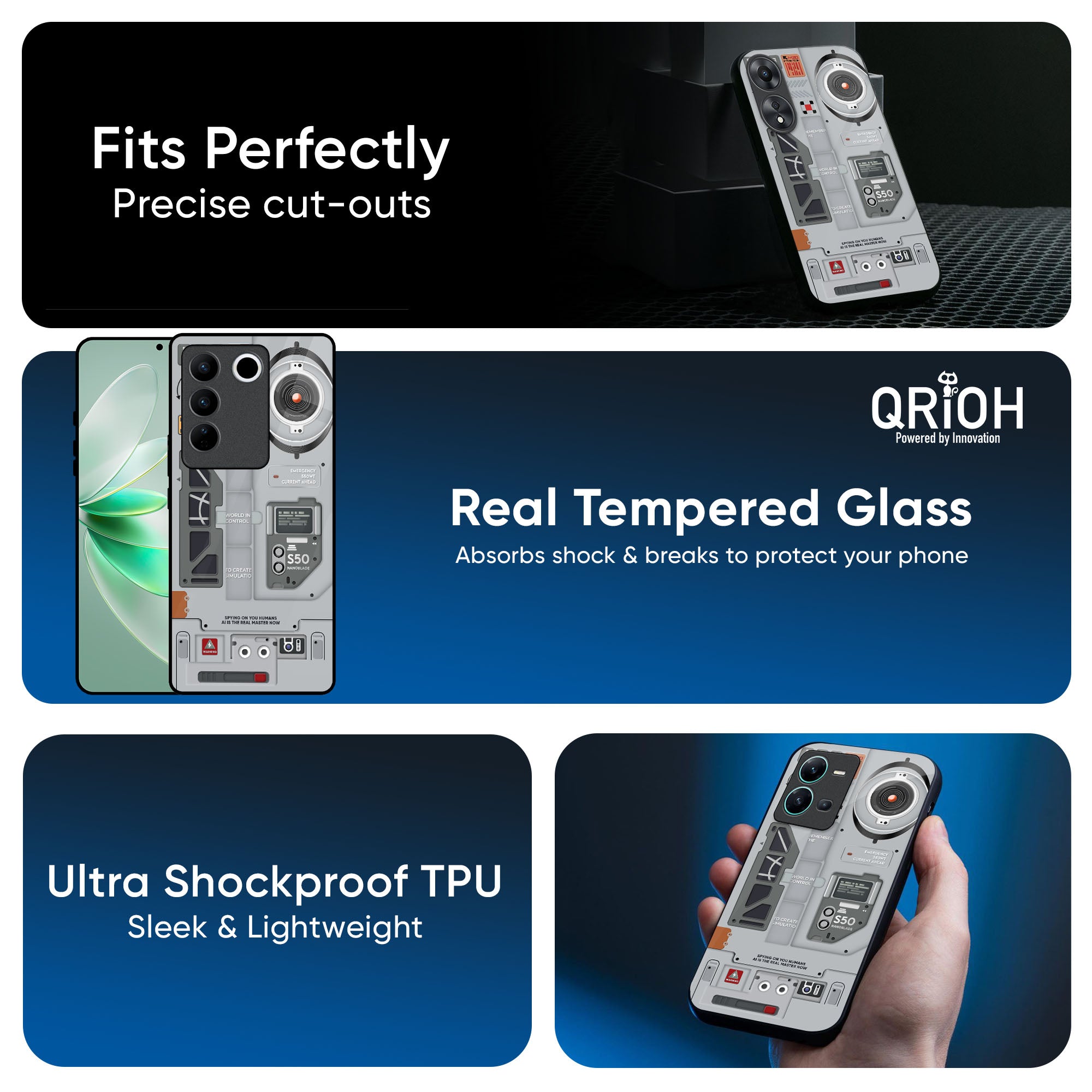 Plasma Shield Glass Case for Vivo X50 Pro