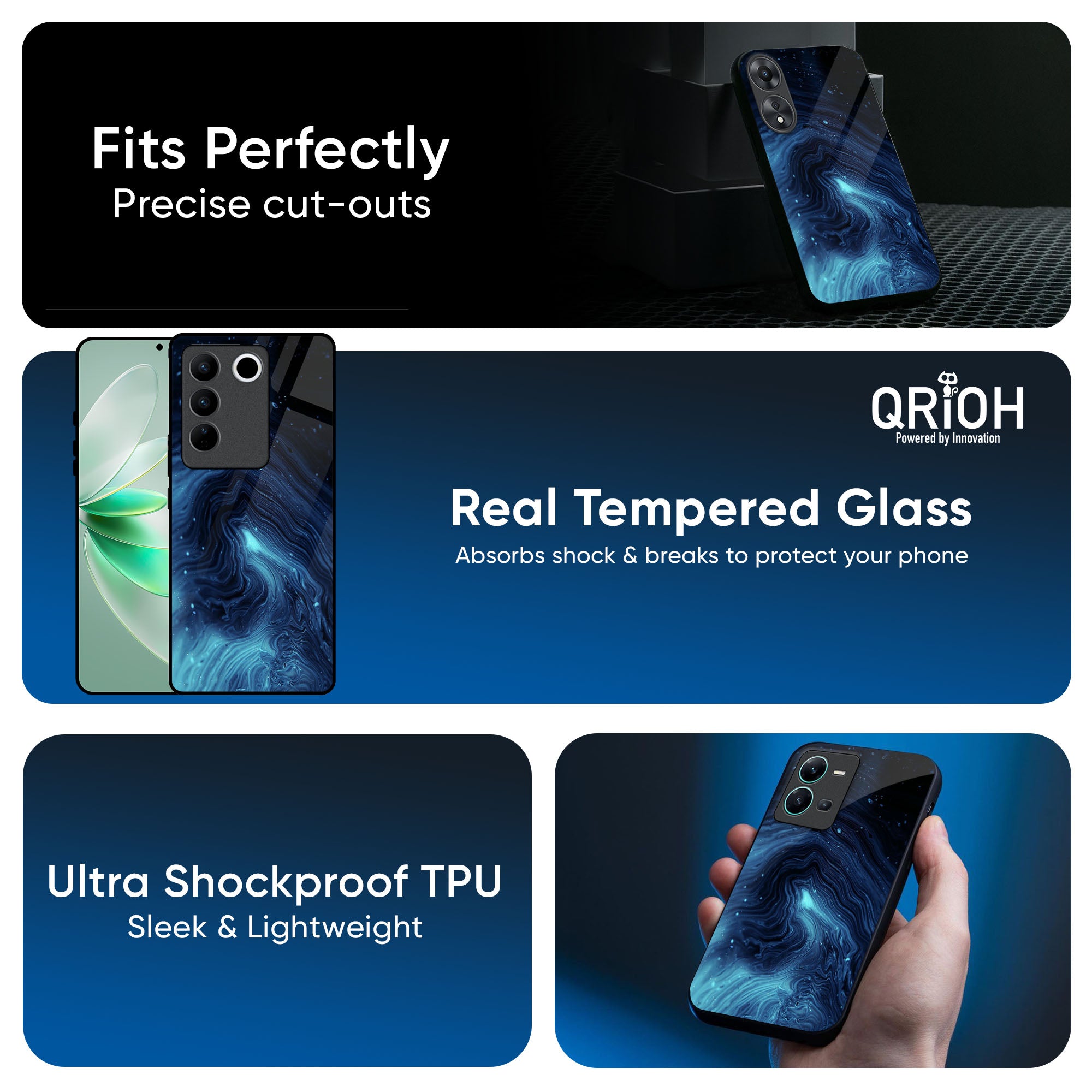 Dazzling Ocean Gradient Glass Case For IQOO 13 5G