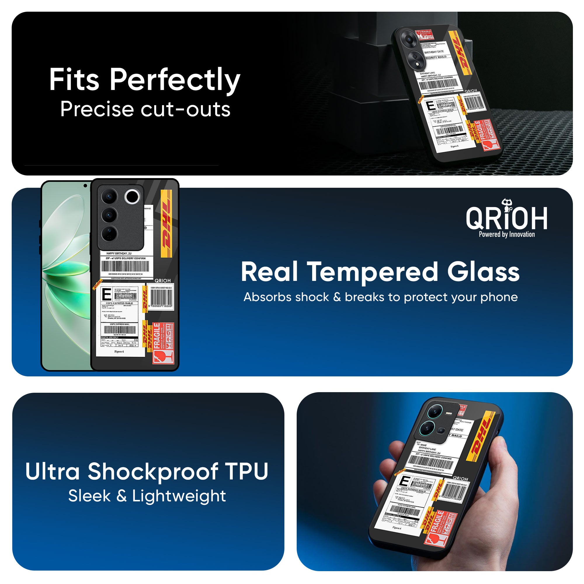 Cool Barcode Label Glass Case For IQOO Z9s Pro 5G