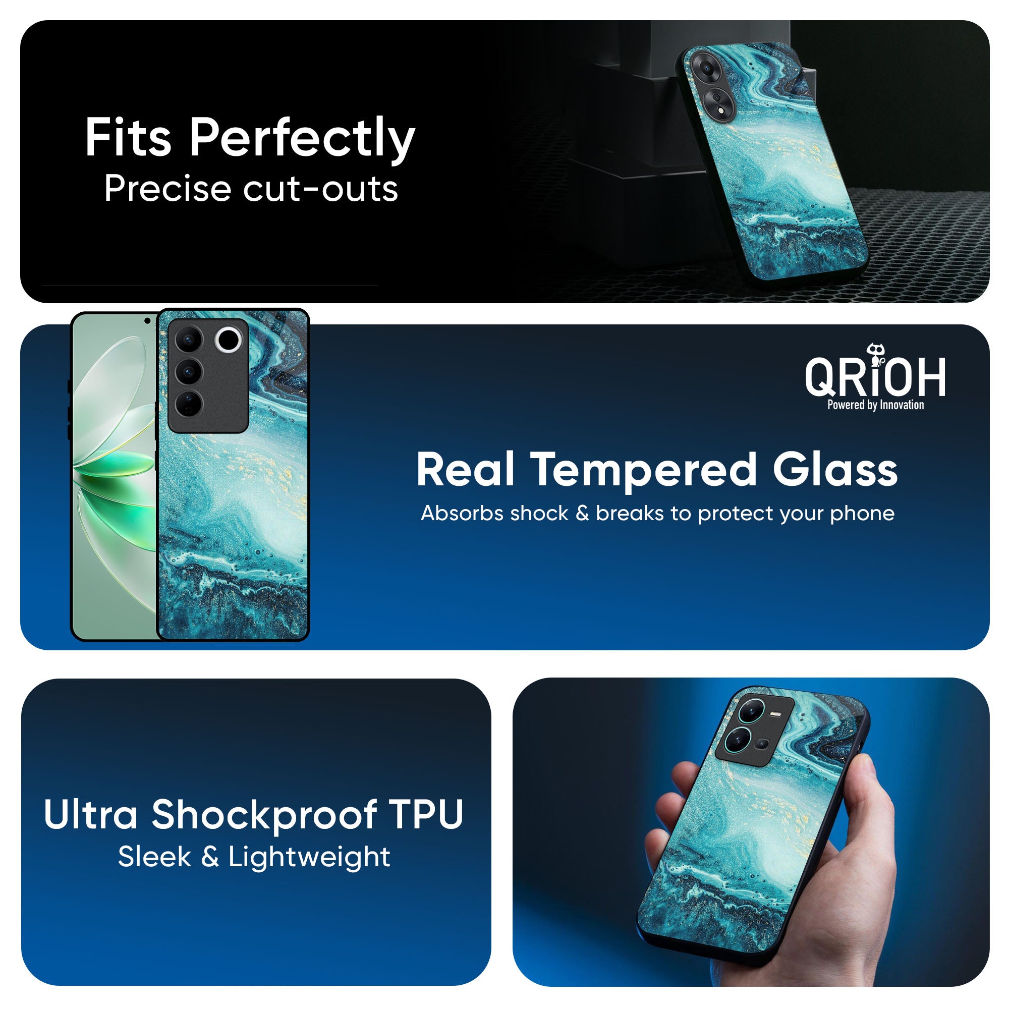 Sea Water Glass Case for IQOO 13 5G