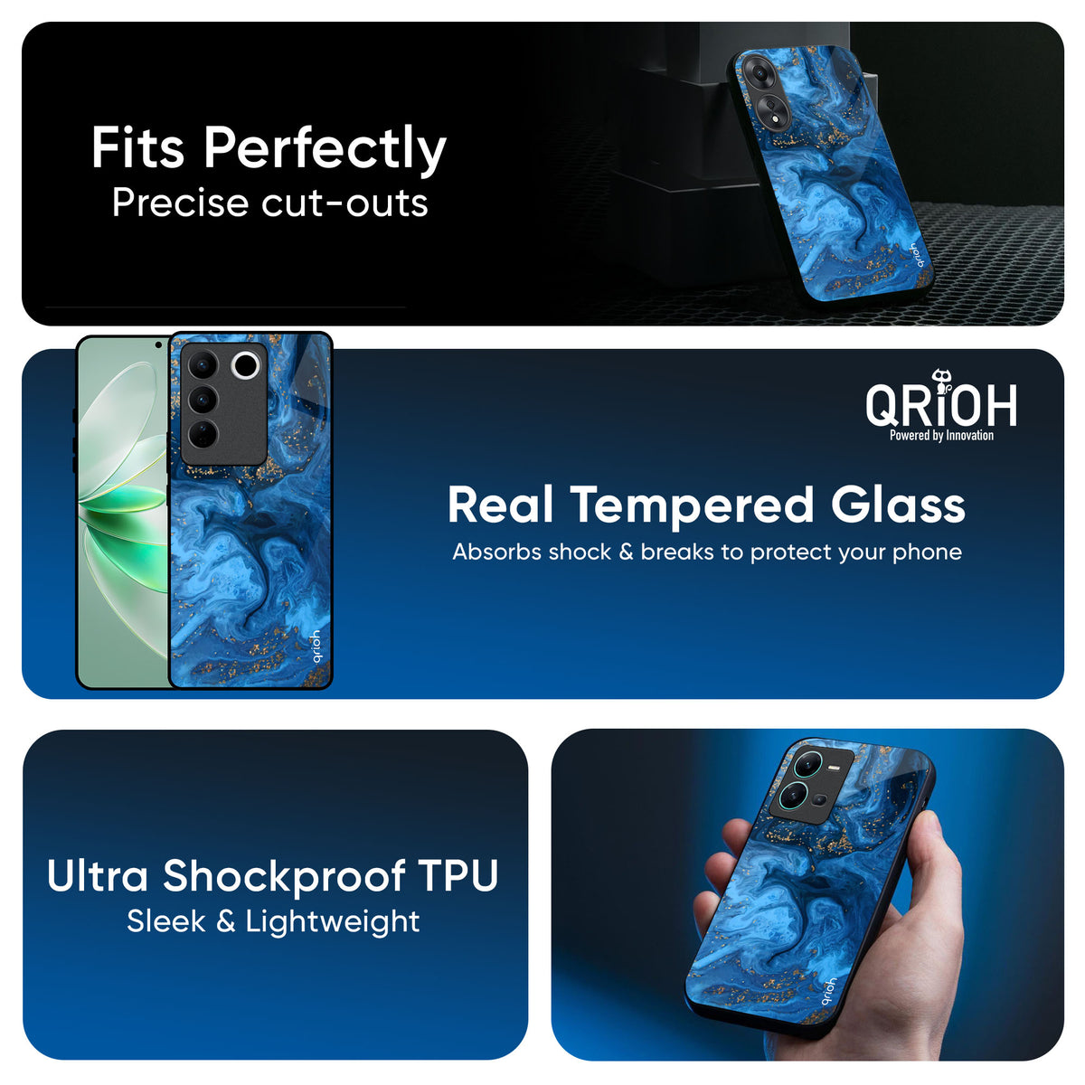 Gold Sprinkle Glass Case for Vivo X200 Pro 5G