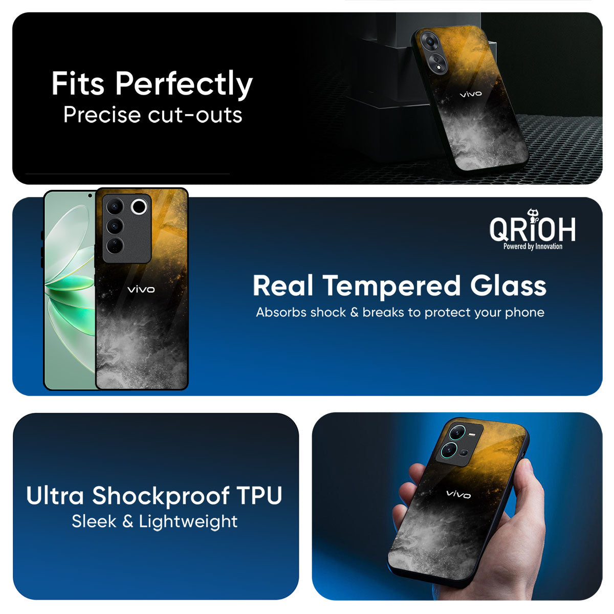 Gold Gradient Glass Case for IQOO 13 5G