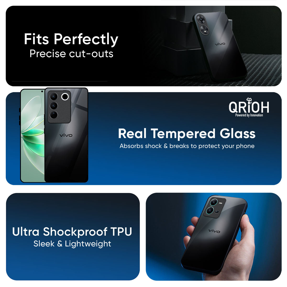 Sky Flow Glass Case for IQOO Z9s Pro 5G