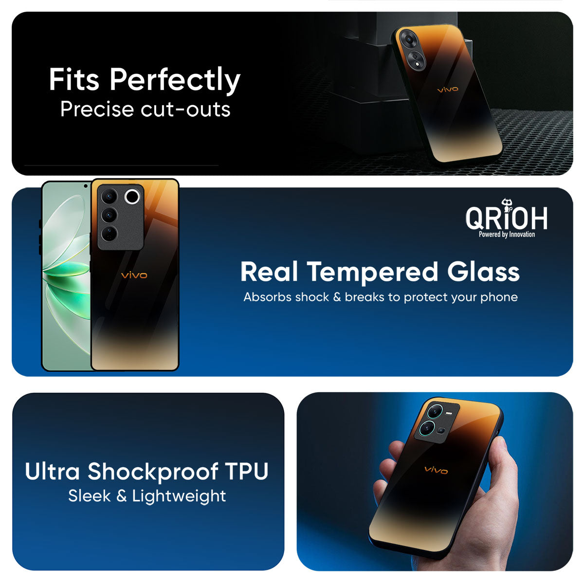Grainy Yellow Glass Case for Vivo Y300 5G