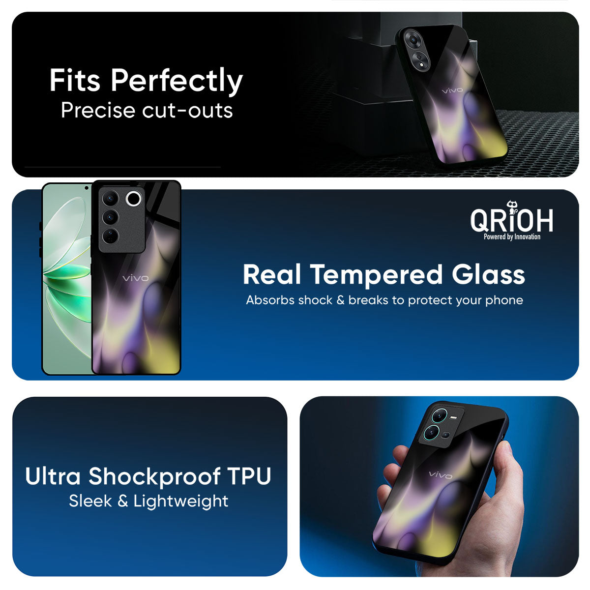 Flames Flow Glass Case for Vivo Y300 5G