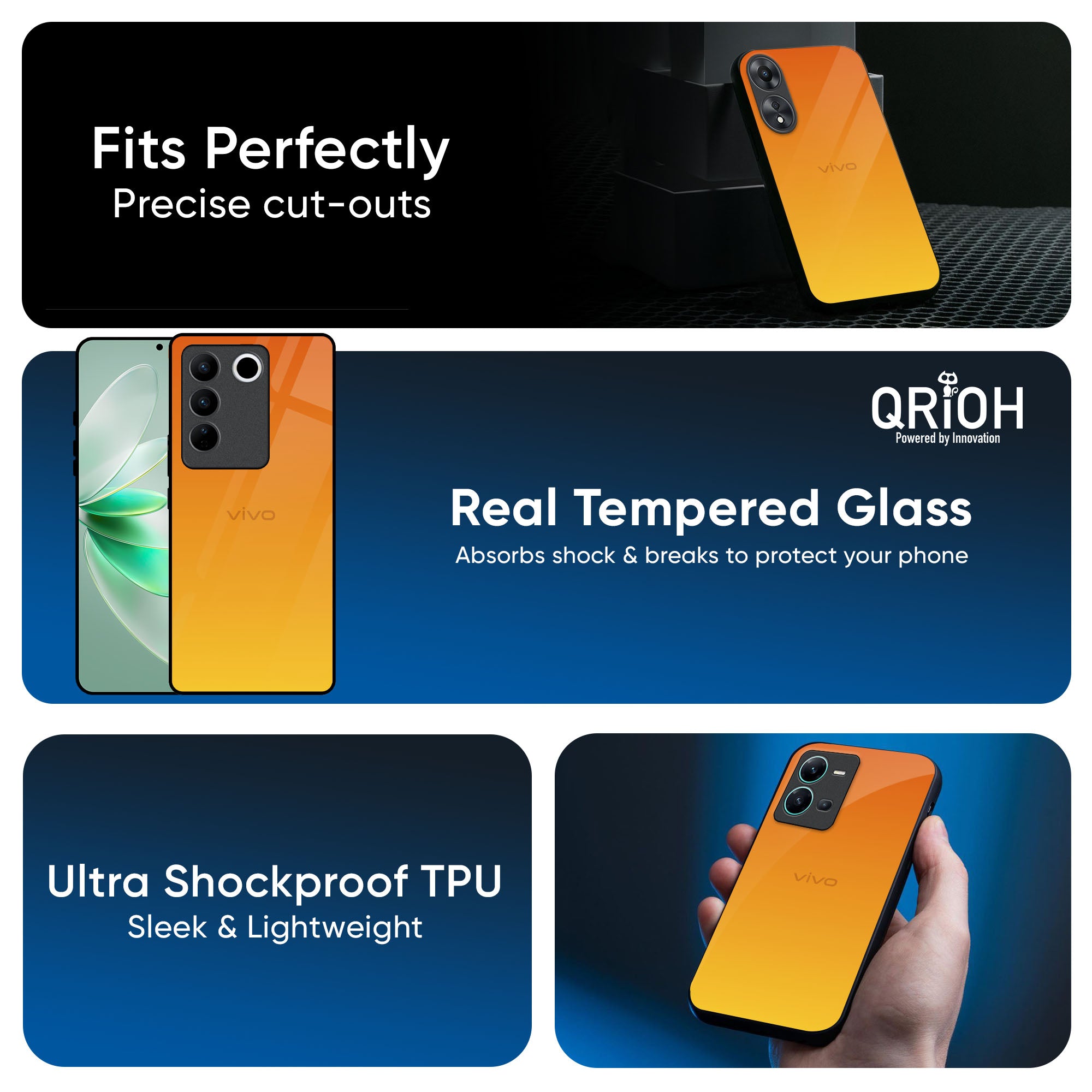 Sunset Glass Case for IQOO Z9s Pro 5G