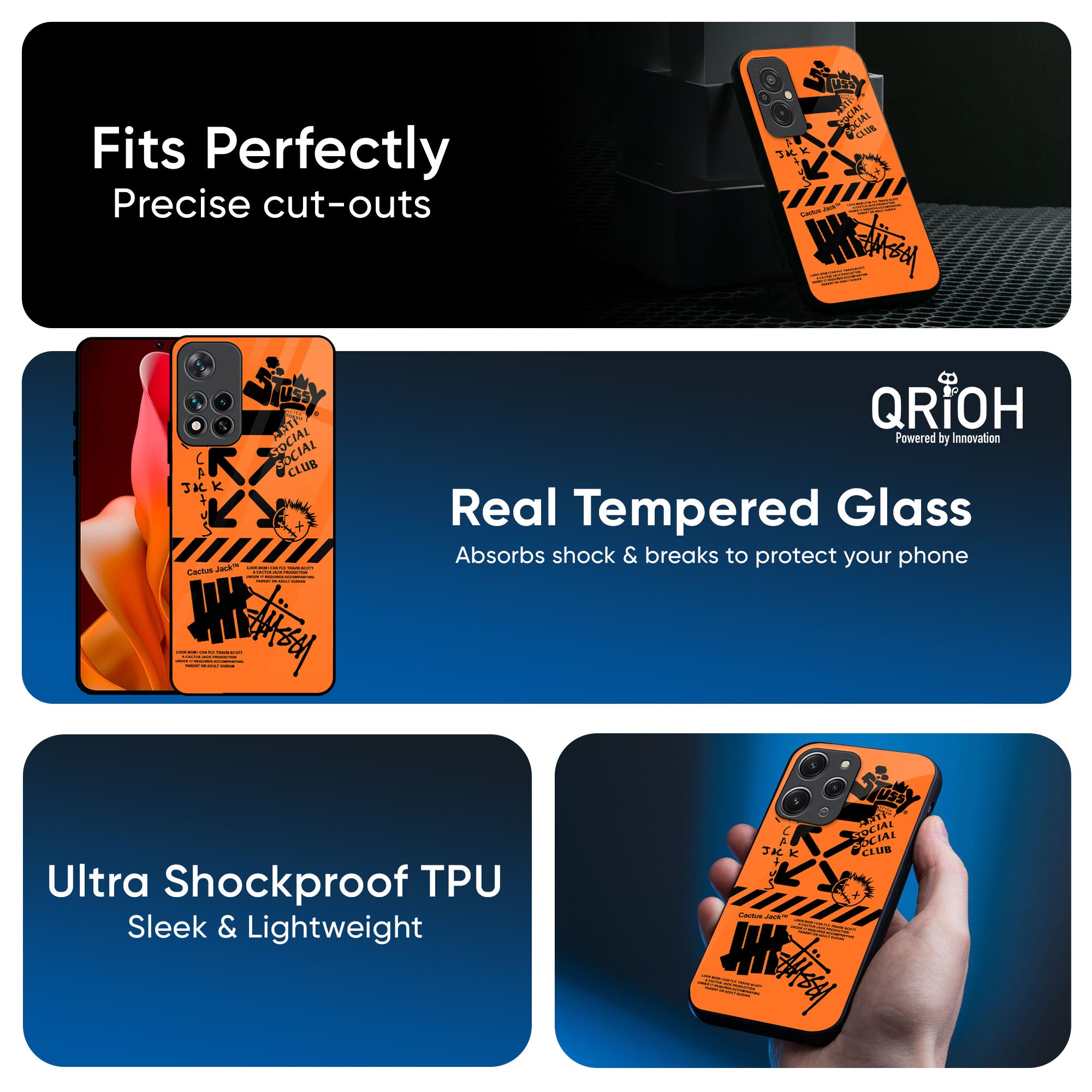 Anti Social Club Glass Case for Redmi Note 14 5G