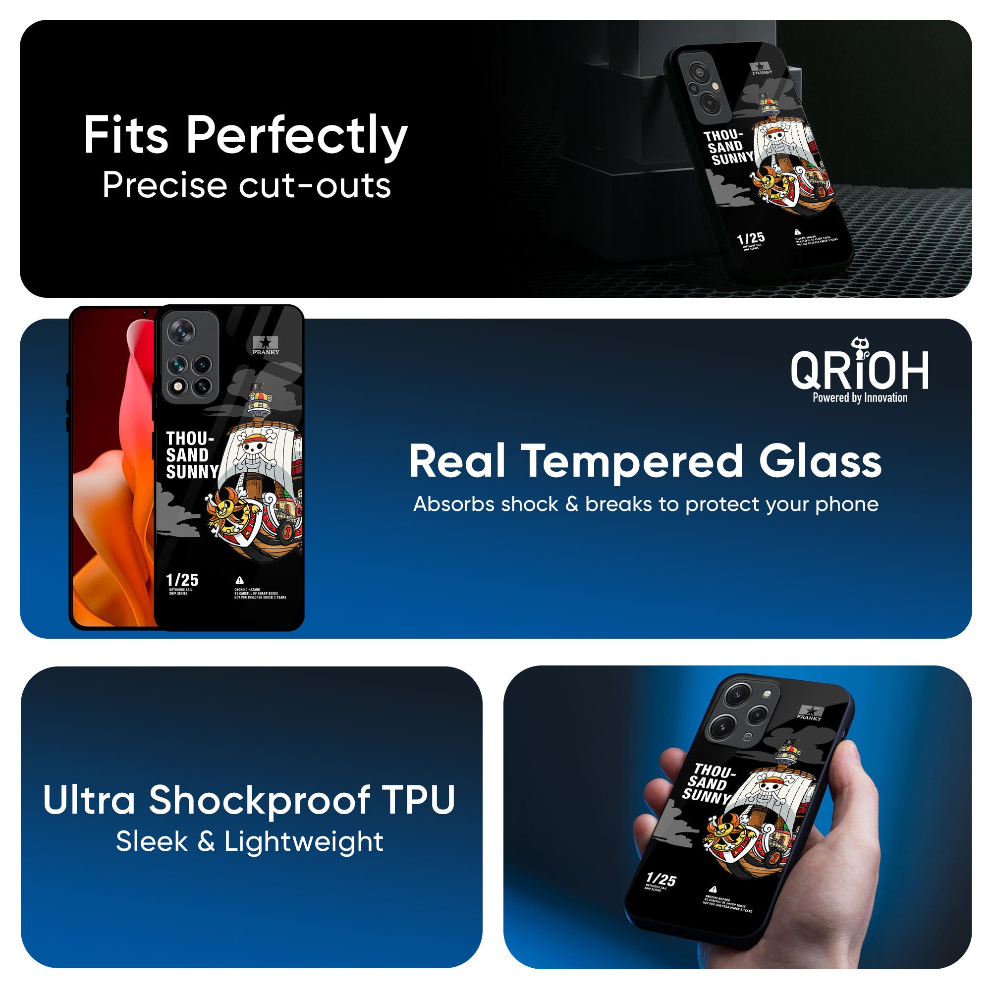 Thousand Sunny Glass Case for Redmi Note 14 5G