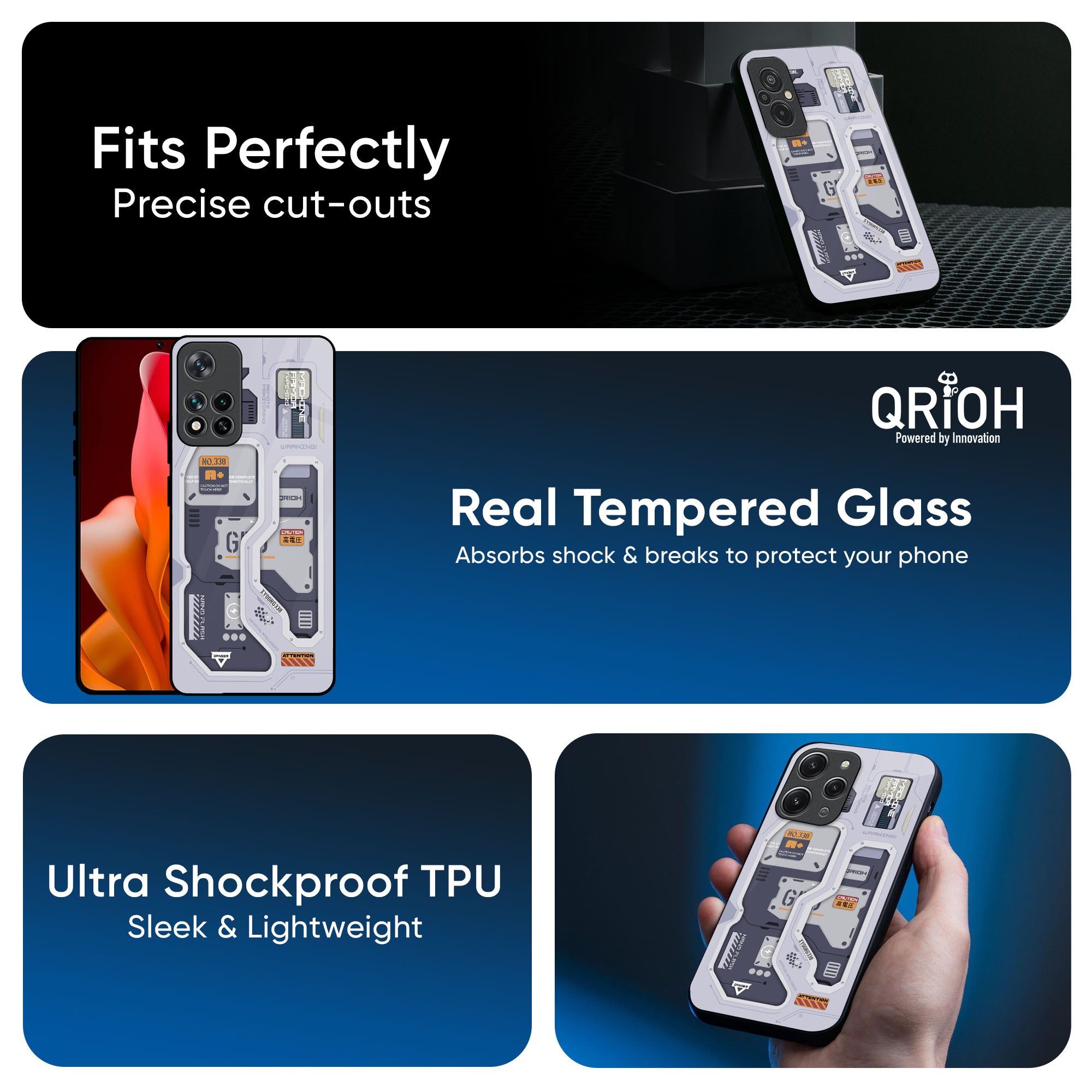 Tech Savvy Glass Case for Redmi Note 12 5G