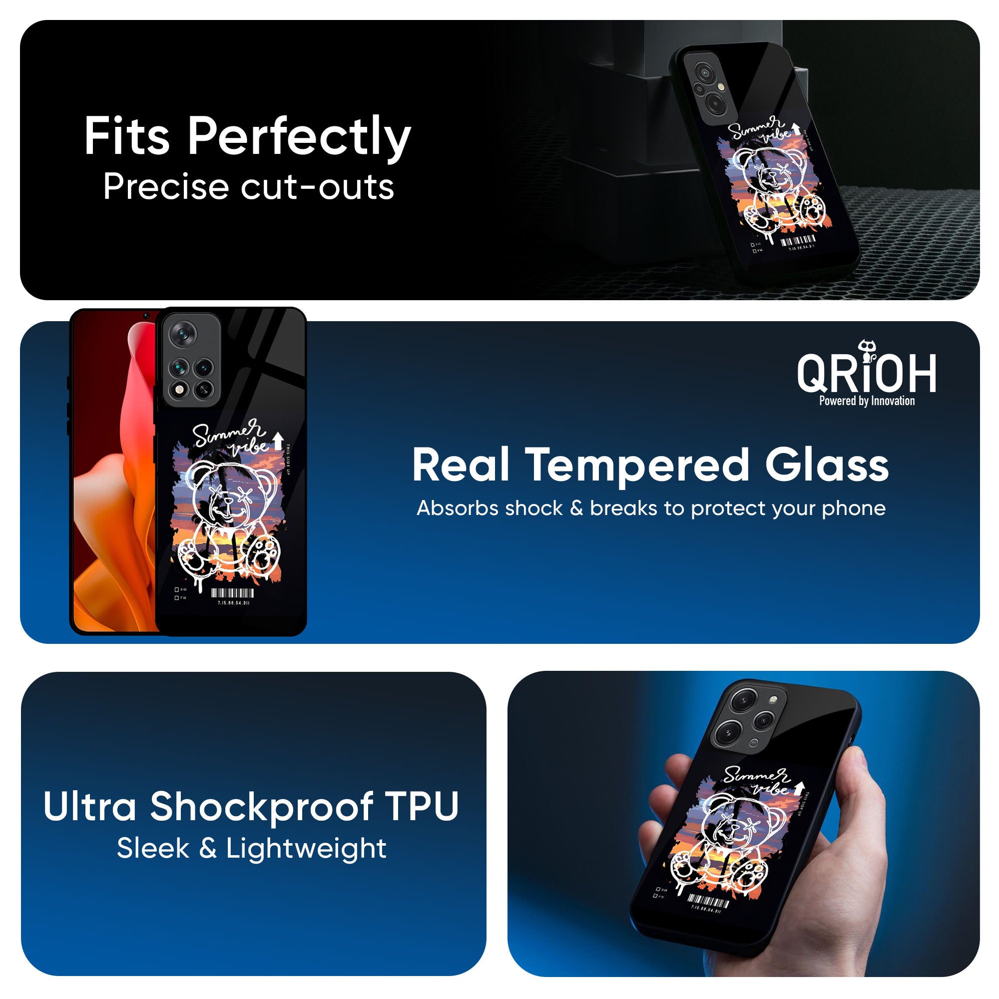 Summer Vibe Glass Case for Redmi Note 12 5G