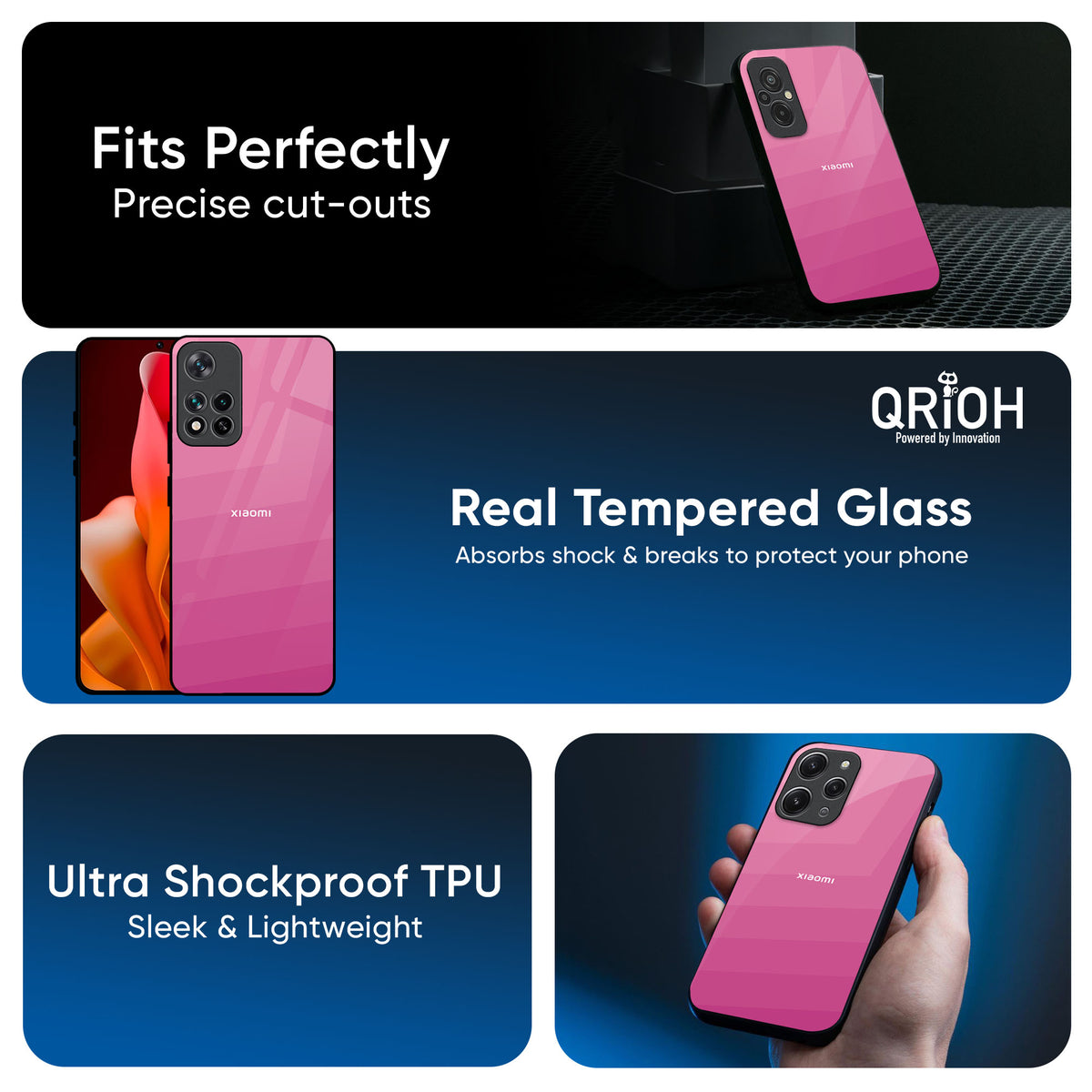Pink Ribbon Caddy Glass Case for Redmi Note 14 Pro Plus 5G