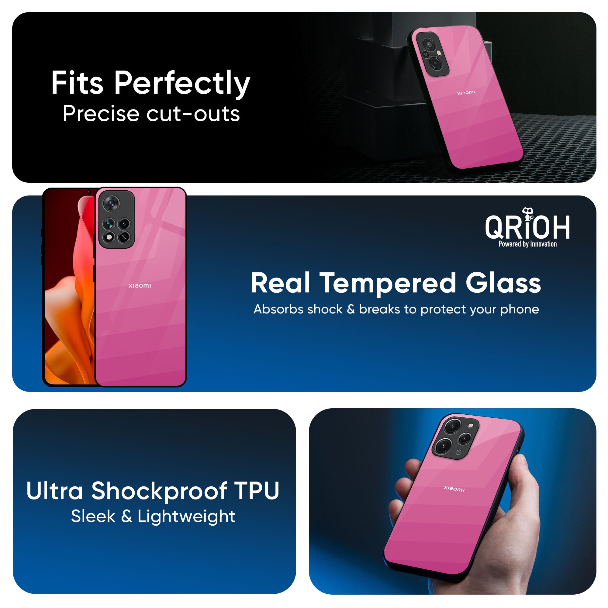 Pink Ribbon Caddy Glass Case for Redmi Note 14 5G