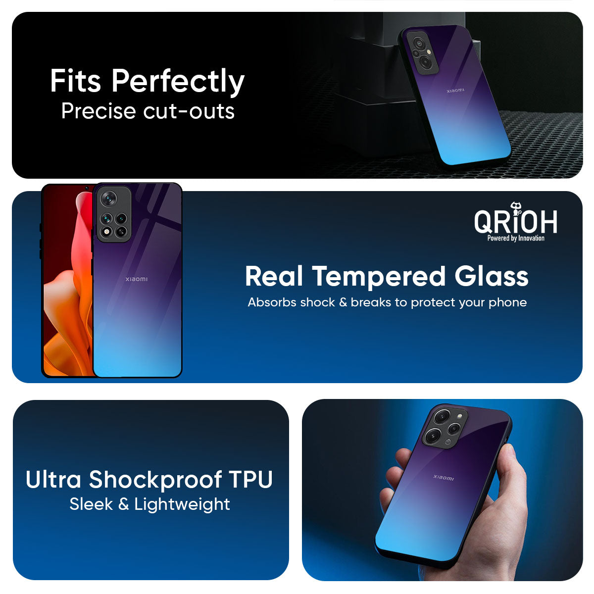 Dark Ocean Glass Case for Redmi Note 14 5G