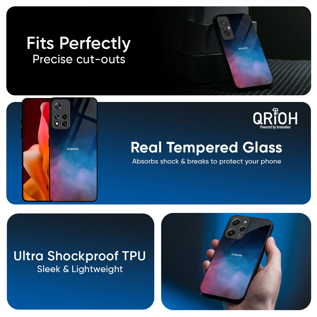 Cloudy Galaxy Glass Case for Redmi Note 14 Pro Plus 5G