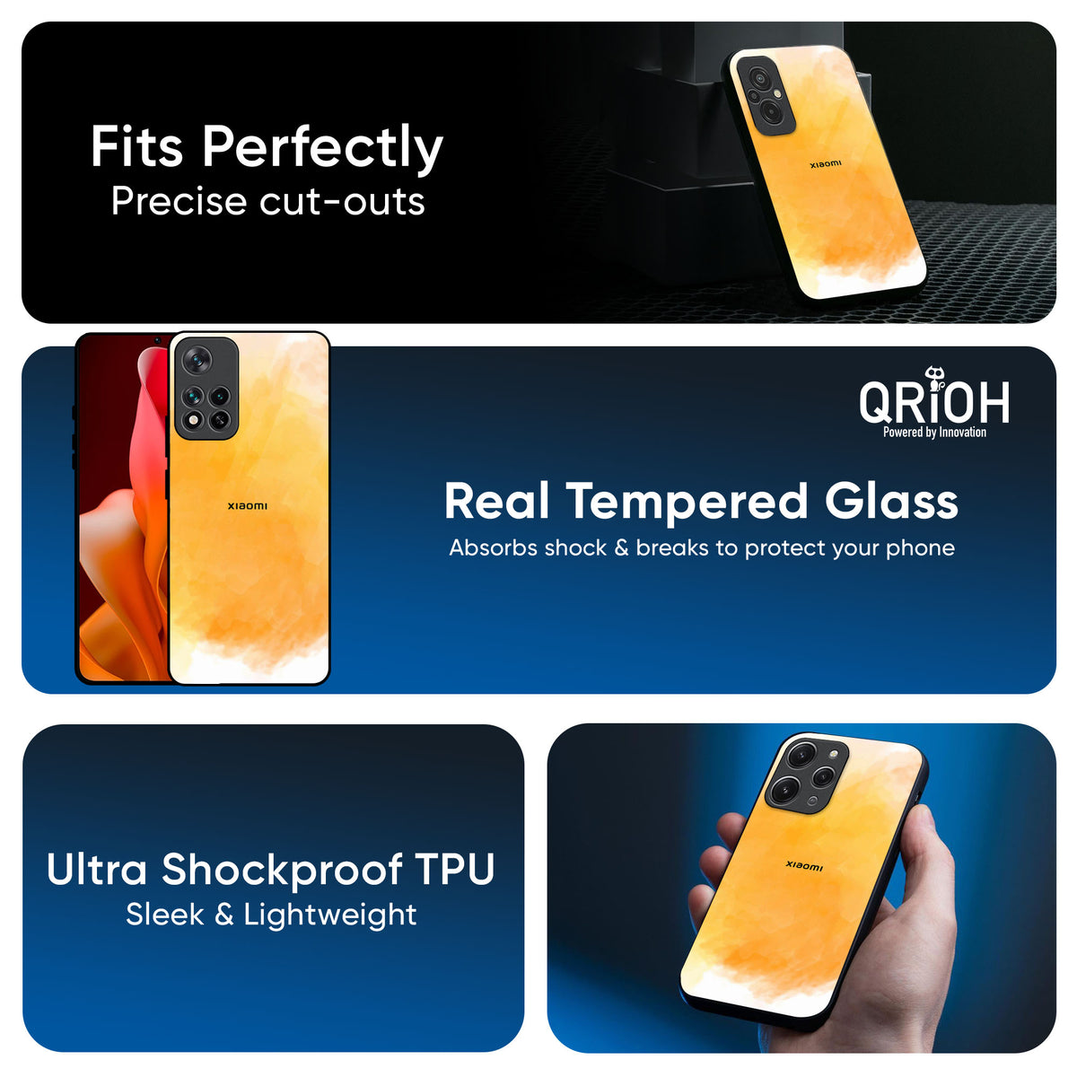 Rustic Orange Glass Case for Redmi Note 14 Pro 5G