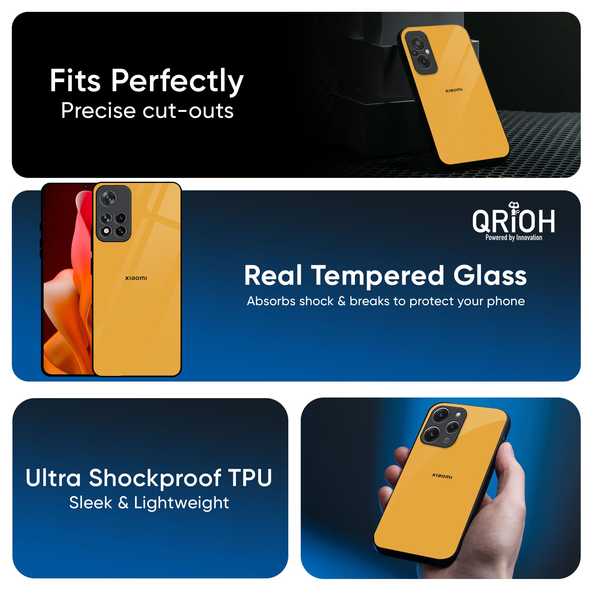 Fluorescent Yellow Glass case for Redmi Note 14 5G