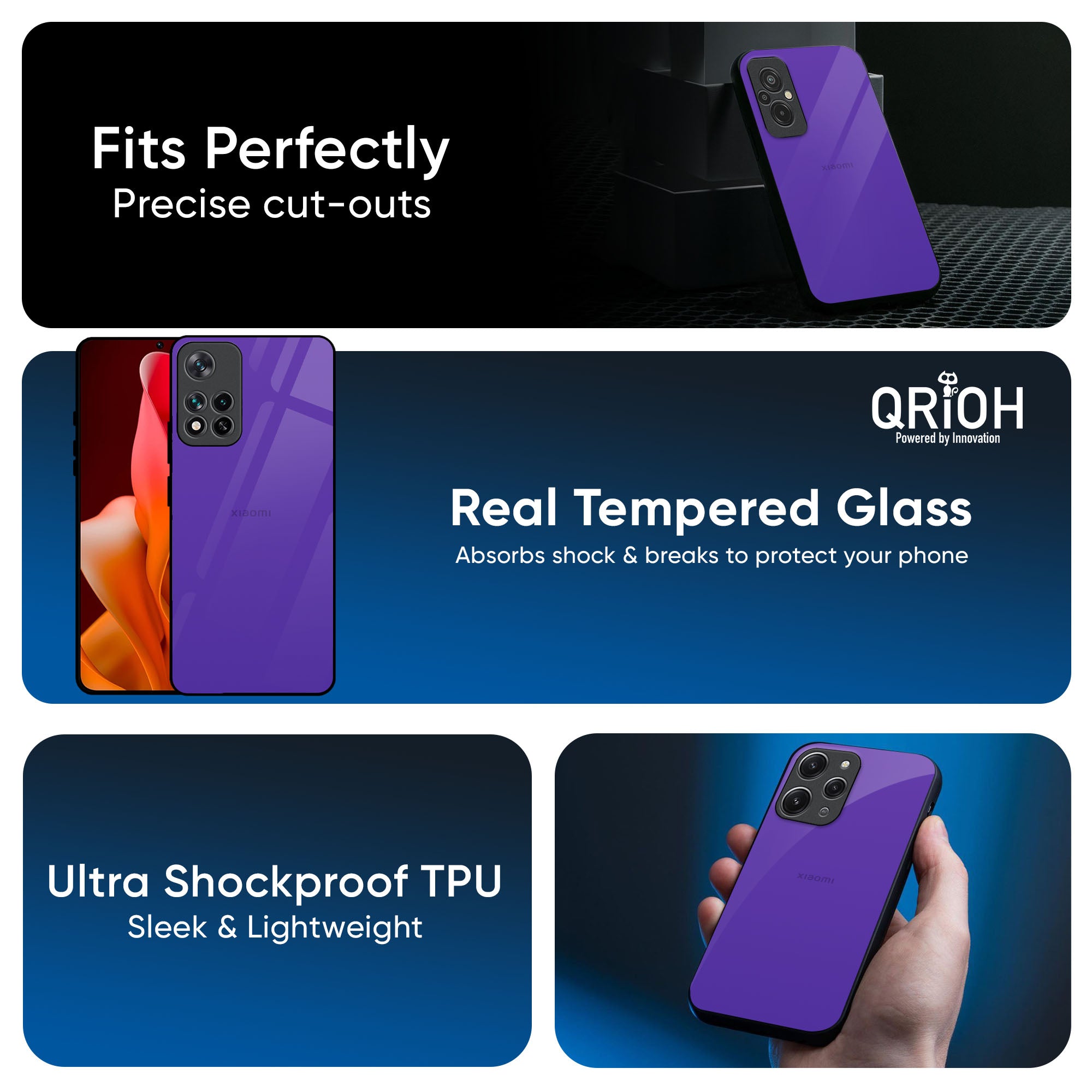 Amethyst Purple Glass Case for Redmi Note 14 5G