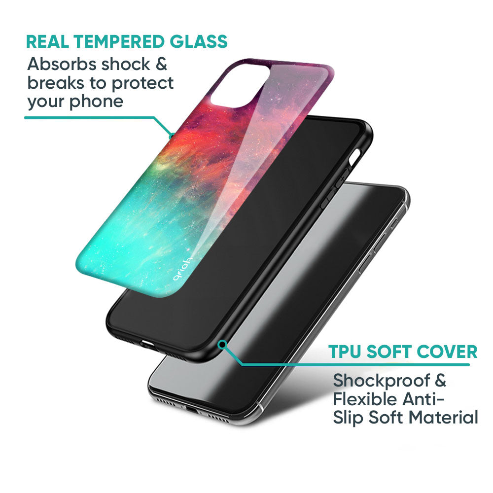 Colorful Aura Glass Case for Samsung Galaxy M35 5G