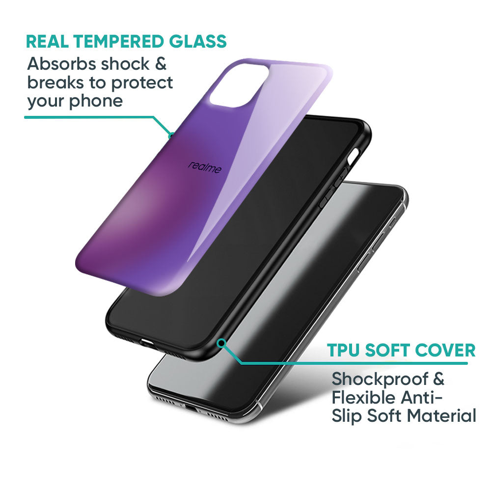 Ultraviolet Gradient Glass Case for Realme 12 5G