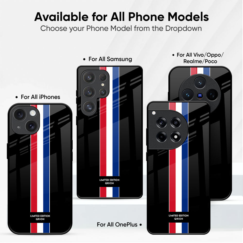 Flag Striped Glass Case