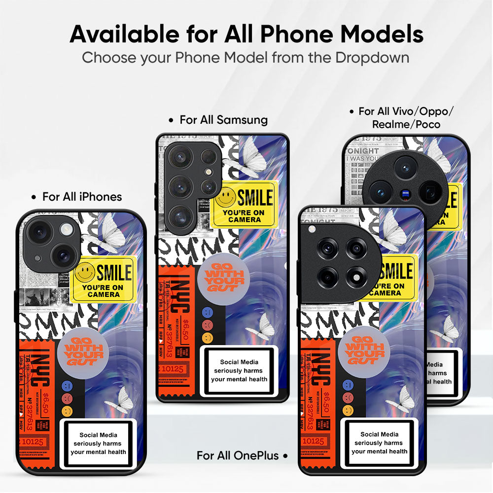 Smile for Camera Glass Case