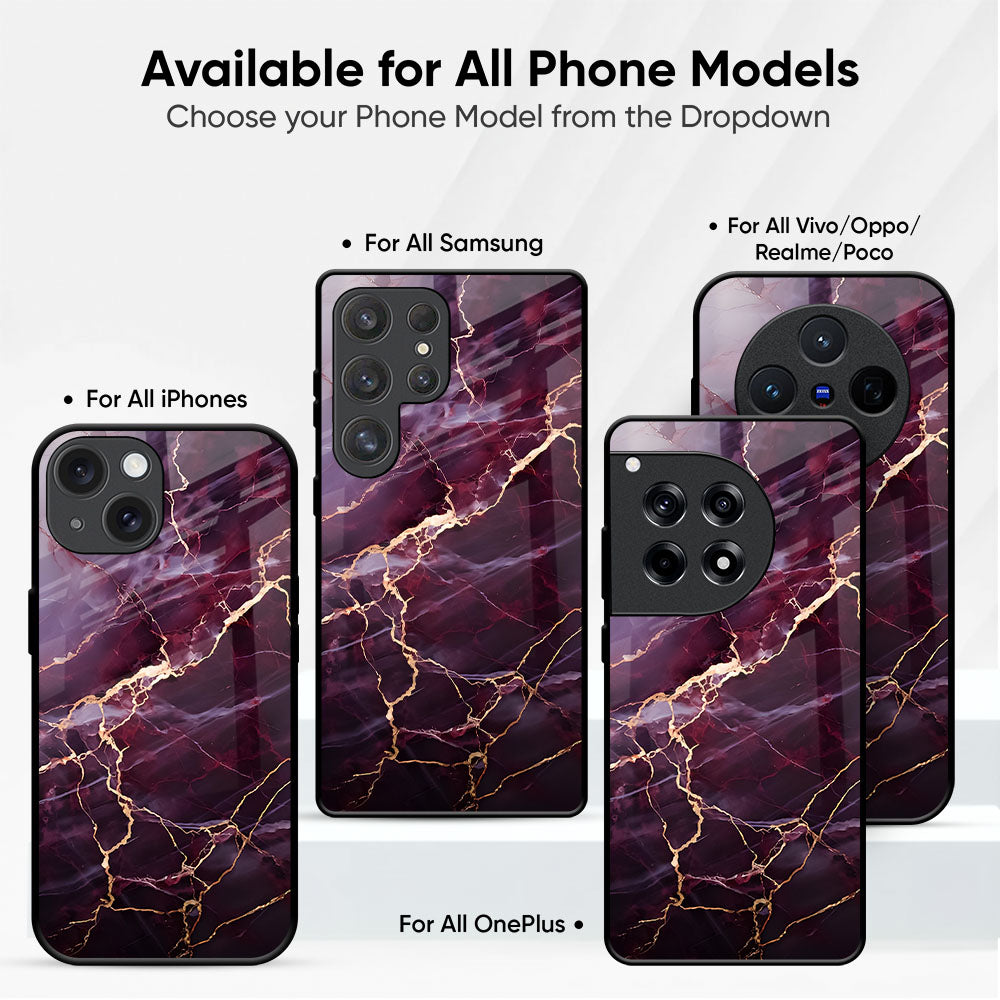 Thunder Marble Glass Case