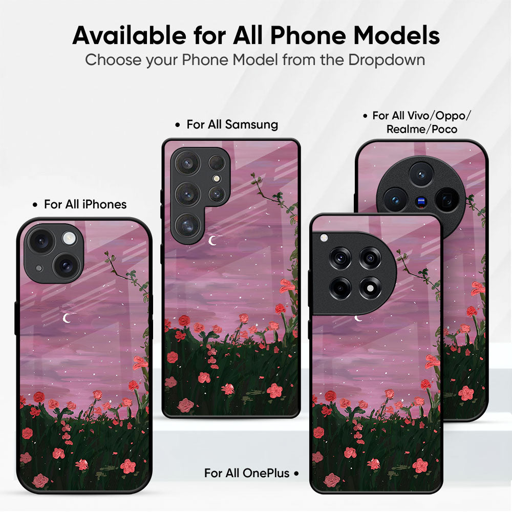 Pink Moonrise Glass Case
