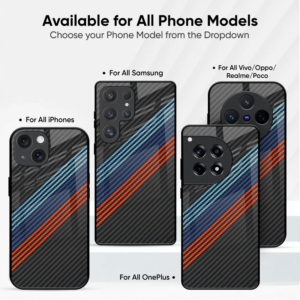 Carbon Inspired Glass Case