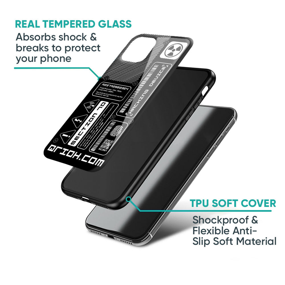 Futuristic Art Glass Case for iPhone XS Max