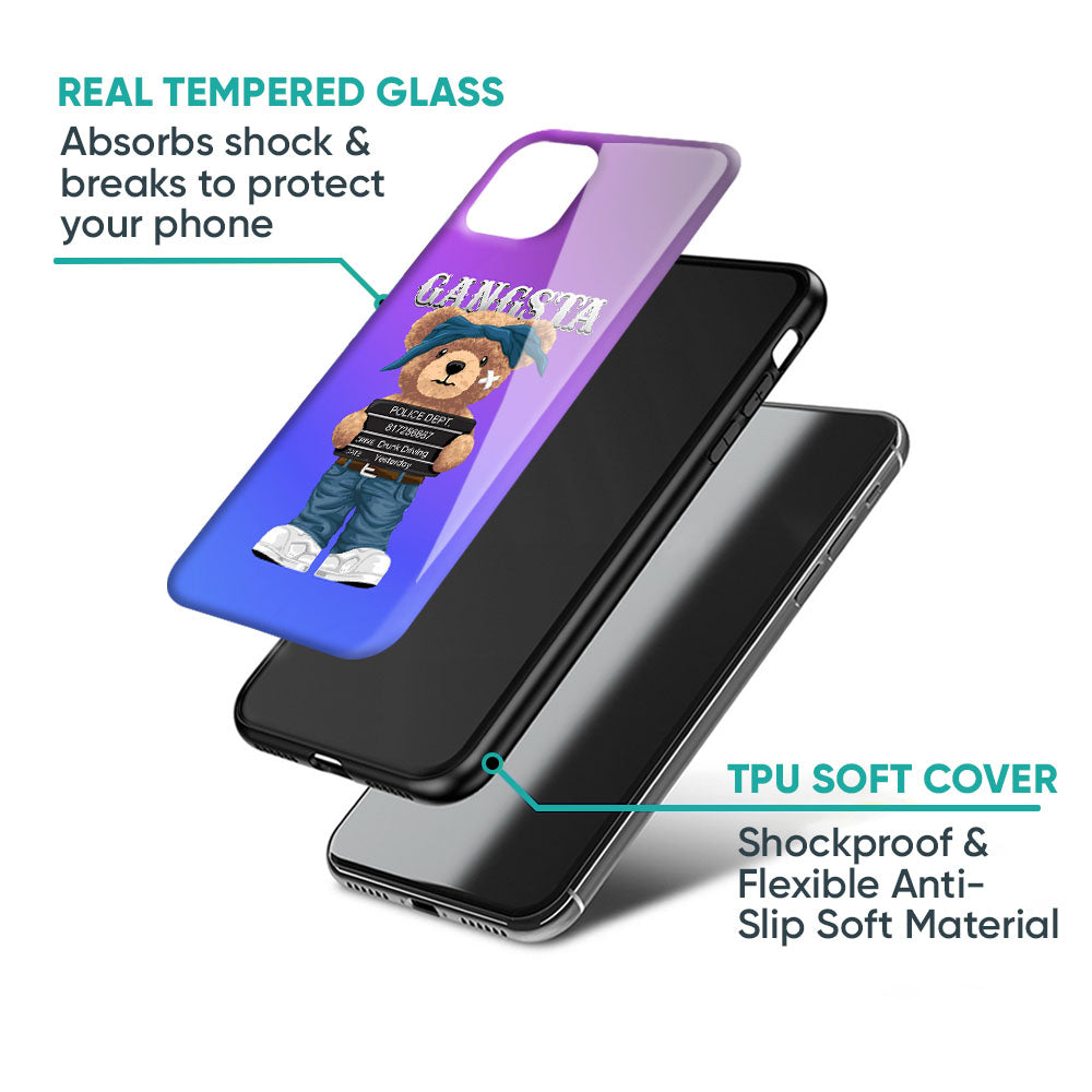 Gangsta Bear Glass Case for Samsung Galaxy M35 5G