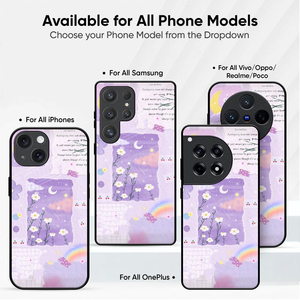 Poetic Bloom Glass Case