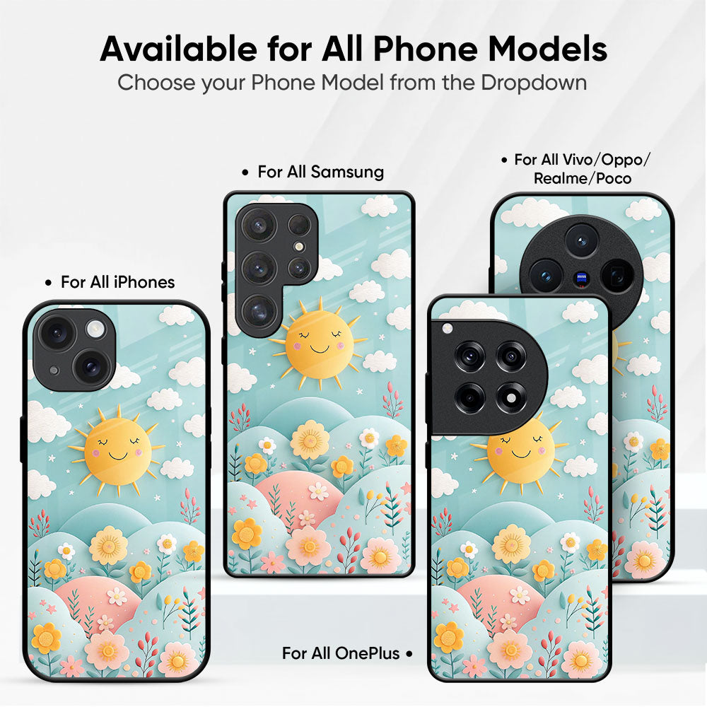 Sunshine and Floral Glass Case