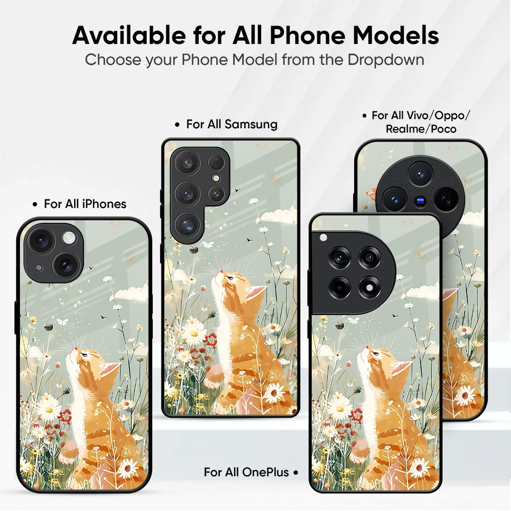 Sunny Catnap Glass Case