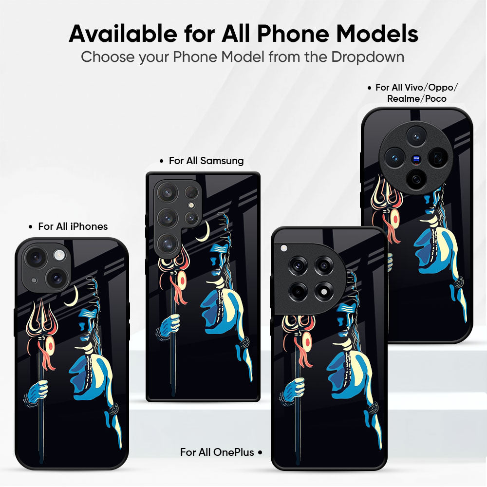 Lord Shiva Glass Case