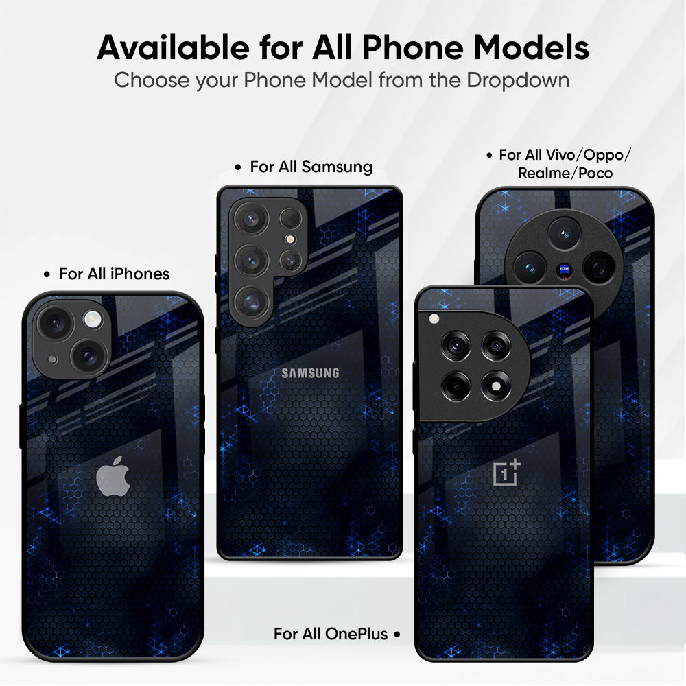 Blue Hues Glass Case